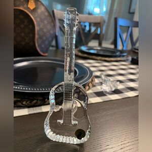 Waterford Crystal guitar paperweight